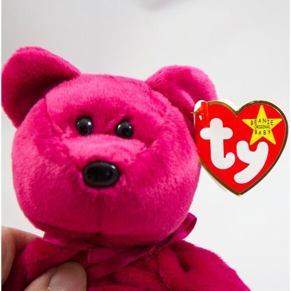 Ty Valentino 1994 with Brown Nose & Valentina 1999 Beanie Babies with Tags - Picture 11 of 15